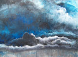 painting titled Dynamic Clouds