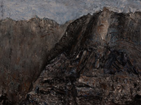 painting titled Gray Day in the Mountains